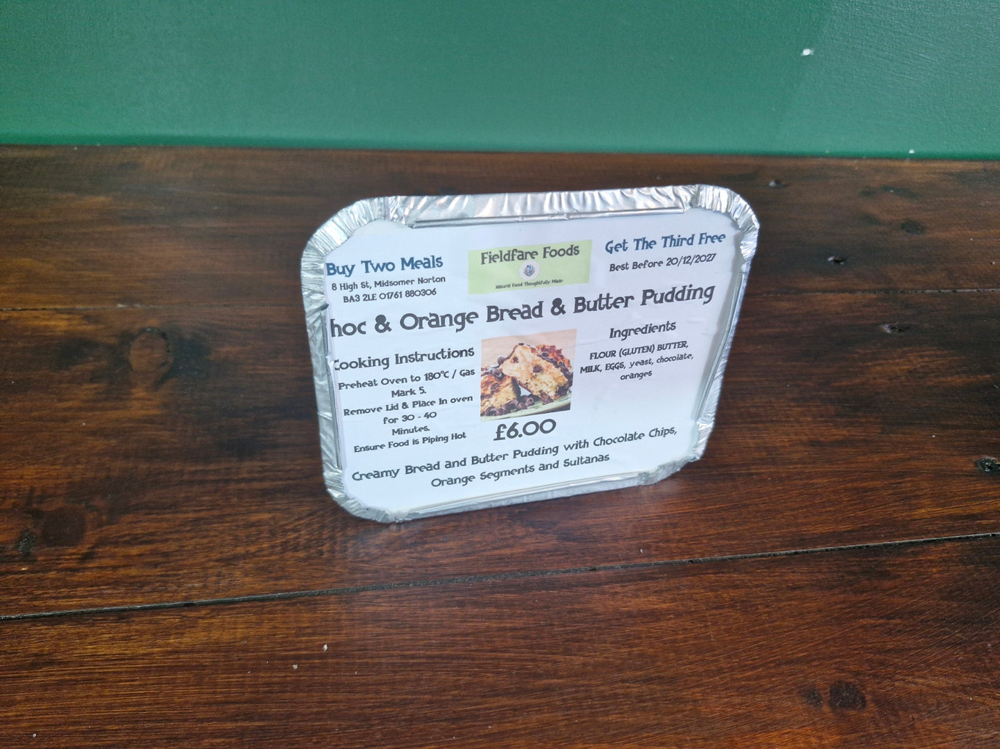 Chocolate And Orange Bread And Butter Pudding